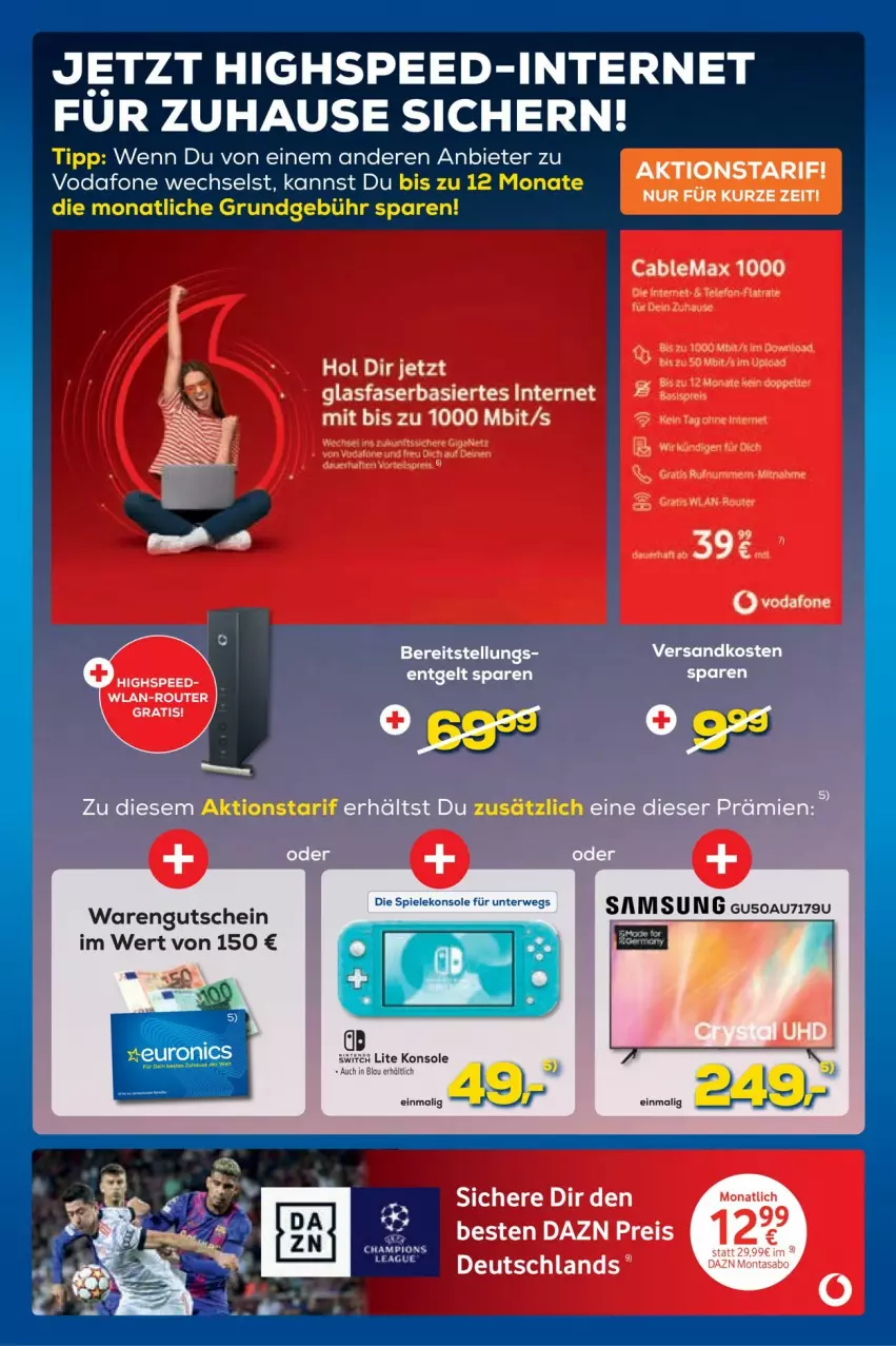 Aktueller Prospekt Euronics - Prospekte - von 16.03 bis 23.03.2022 - strona 11 - produkty: eis, gutschein, reis, Router, spee, Ti, vodafone