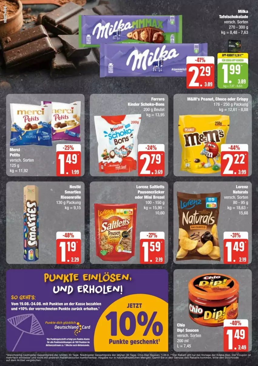 Aktueller Prospekt Edeka - Prospekte - von 17.08 bis 24.08.2024 - strona 16 - produkty: deutschland card, elle, schoko, schokolade, tafelschokolade, Ti