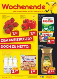 Gazetka promocyjna Netto Marken-Discount - Filial-Angebote - Gazetka - ważna od 21.01 do 21.01.2023 - strona 31 - produkty: Alwa, angebot, beere, beeren, bestpreis, bohne, bohnen, bohnenkaffee, Dr. Oetker, eis, erdbeere, erdbeeren, gerolsteine, gerolsteiner, jacobs, Jacobs Gold, kaffee, löslicher bohnenkaffee, mineralwasser, paprika, paprika rot, persil, persil waschmittel, pizza, reis, ristorante, ristorante pizza, Schal, Schale, steiner, Ti, waschmittel, wasser, ZTE