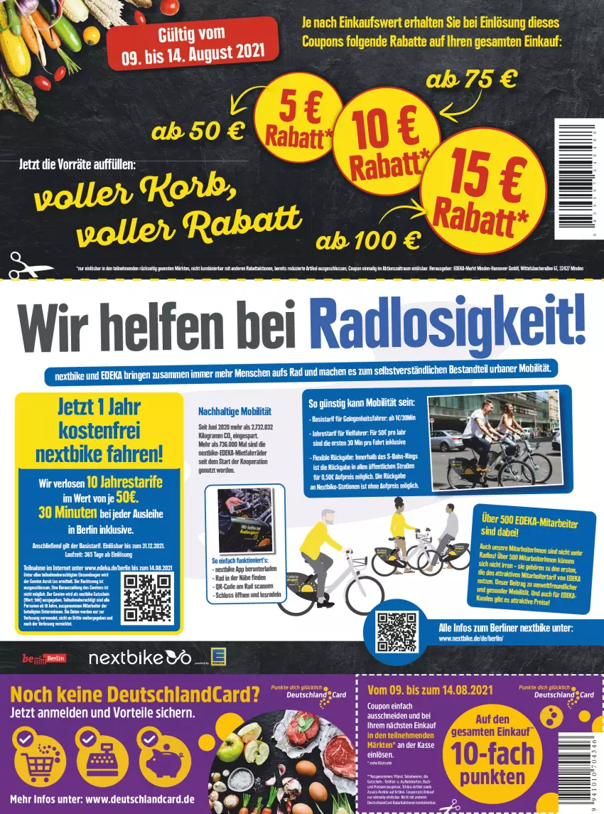 Aktueller Prospekt Edeka - Angebote der Woche - von 09.08 bis 14.08.2021 - strona 2