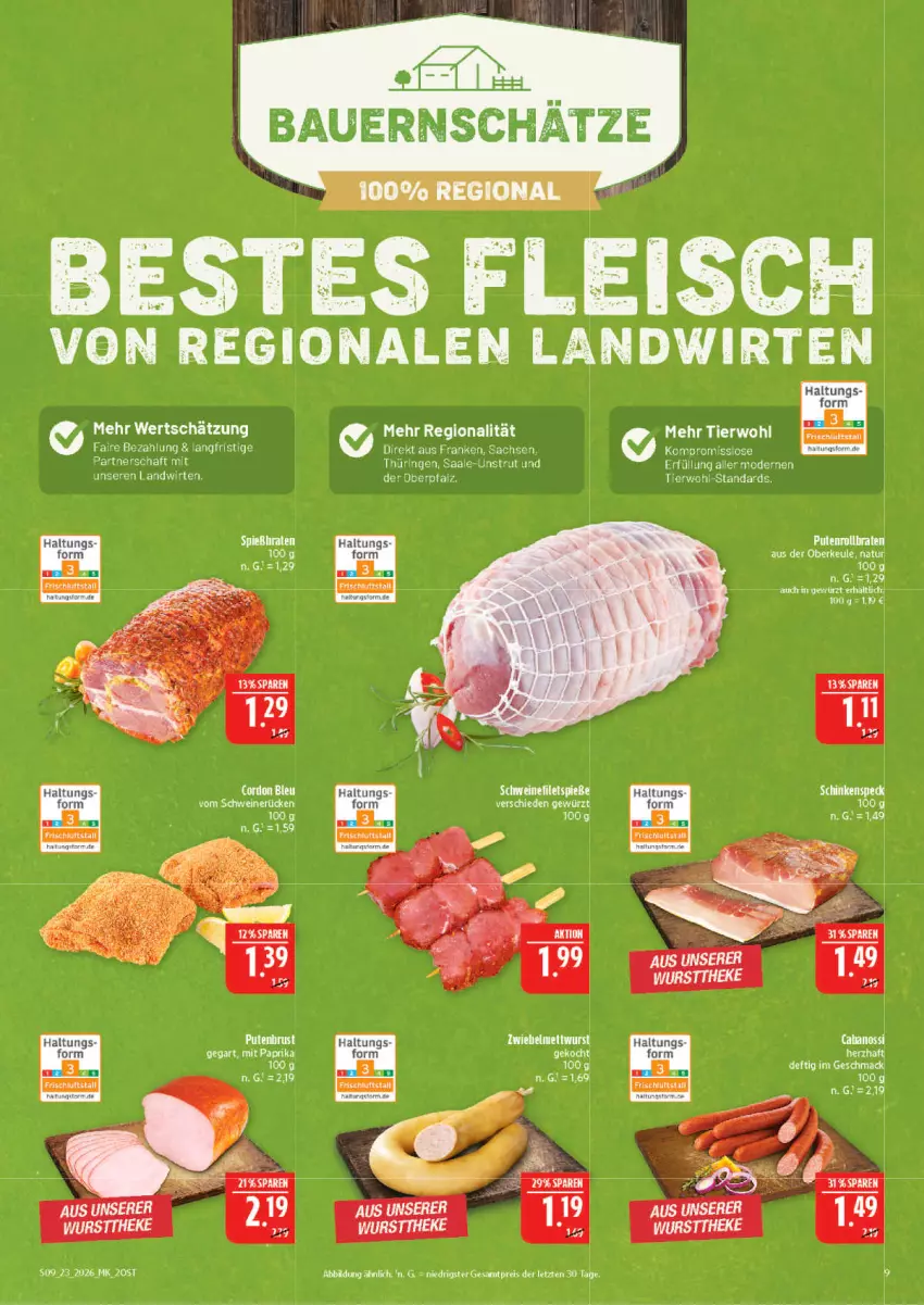 Aktueller Prospekt Marktkauf - Prospekt - von 31.05 bis 06.06.2026 - strona 9 - produkty: auer, Bau, Bauer, Cabanossi, eis, filet, filets, fleisch, gewürz, mac, mit paprika, paprika, reis, sac, schwein, schweine, schweinefilet, schweinerücken, Ti, wein, weine, ZTE