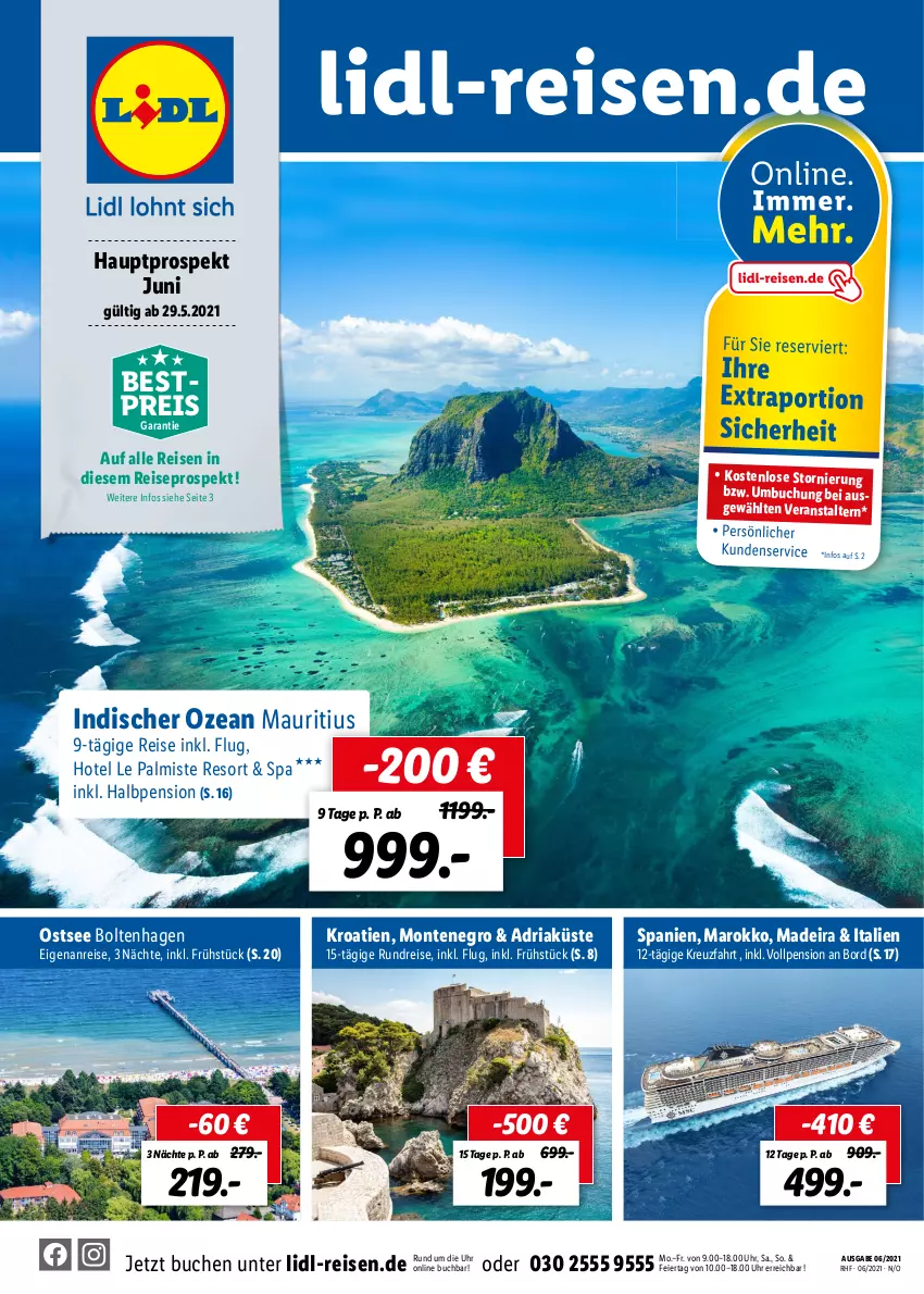 Aktueller Prospekt Lidl - Monatliche Reise-Highlights - von 27.05 bis 27.07.2021 - strona 1