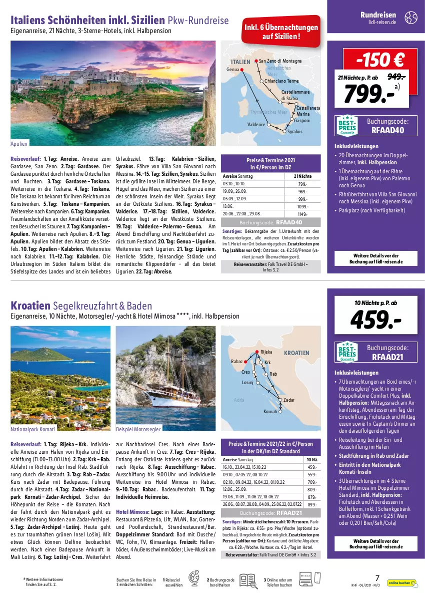 Aktueller Prospekt Lidl - Monatliche Reise-Highlights - von 27.05 bis 27.07.2021 - strona 7