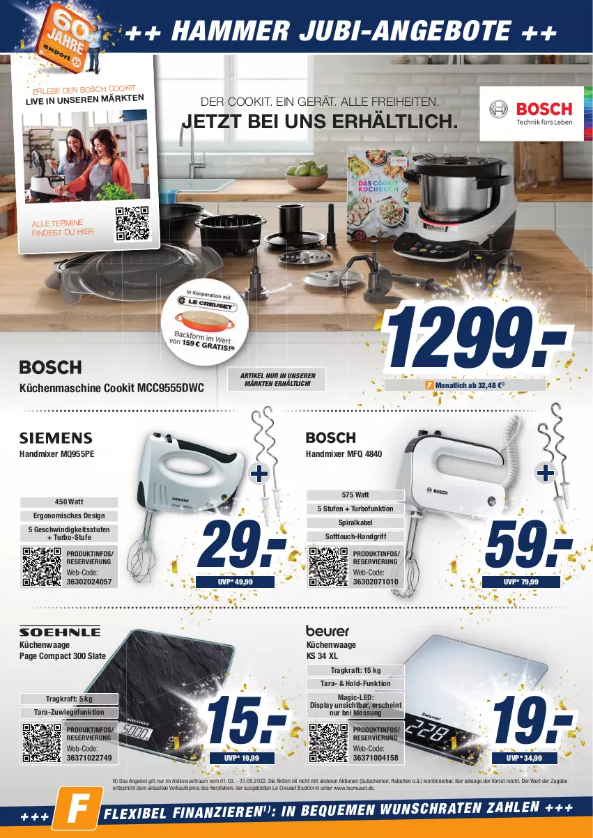 Aktueller Prospekt Expert Aurich - Prospekte - von 28.04 bis 04.05.2022 - strona 6 - produkty: angebot, angebote, Backform, bosch, eis, elle, gefu, gutschein, gutscheine, handmixer, Heu, kraft, küche, Küchen, küchenmaschine, Küchenwaage, lack, Mixer, reis, teller, Ti, topf, Waage