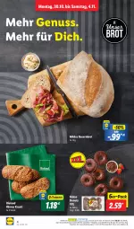 Gazetka promocyjna Lidl - Aktionsprospekt - Gazetka - ważna od 04.11 do 04.11.2023 - strona 4 - produkty: angebot, auer, Bau, Bauer, bio, bioland, brot, coupon, Donut, donuts, kakao, ndk, nuss, Schal, Schale, Ti