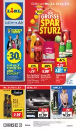 Gazetka promocyjna Lidl - Aktionsprospekt - Gazetka - ważna od 08.04 do 08.04.2023 - strona 1 - produkty: akku, angebot, angebote, Bad, bio, bohne, bohnen, coca-cola, cola, coupon, eis, fanta, jeans, lavazza, Mezzo Mix, nuss, reis, rotkäppchen, schuhe, sekt, sprite, Ti, ZTE