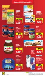 Gazetka promocyjna Lidl - Aktionsprospekt - Gazetka - ważna od 08.04 do 08.04.2023 - strona 8 - produkty: alkohol, barilla, drink, eis, elle, energy drink, hilcona, Kinder, kinder pingui, milch, Milchschnitte, ndk, nuss, nutella, obst, pasta, Pasta Sauce, pesto, pingui, preisvorteil, red bull, reis, rum, sauce, Schal, Schale, teigwaren, teller, Ti