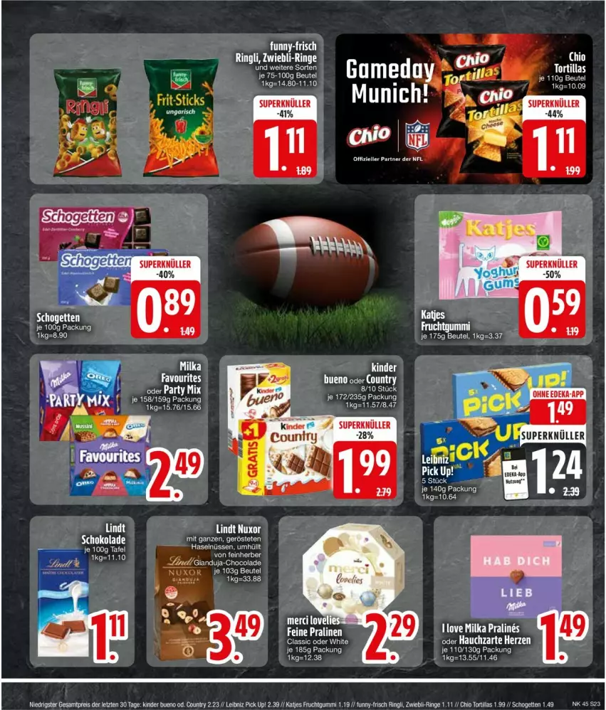 Aktueller Prospekt Edeka - Prospekte - von 04.11 bis 09.11.2024 - strona 23 - produkty: beutel, cola, dusche, elle, katjes, LG, lindt, milka, ring, schogetten, schoko, schokolade, tee, Ti