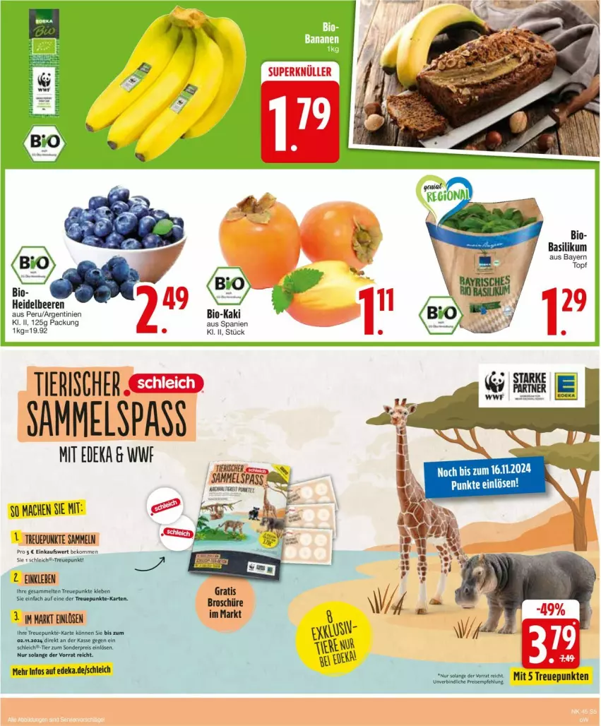 Aktueller Prospekt Edeka - Prospekte - von 04.11 bis 09.11.2024 - strona 5 - produkty: basilikum, beere, beeren, bio, deka, heidelbeere, heidelbeeren, mac, Schleich, Ti, topf