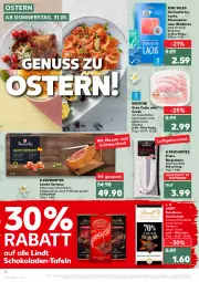 Gazetka promocyjna Kaufland - Gazetka - ważna od 06.04 do 06.04.2022 - strona 12 - produkty: angebot, auer, brot, elle, jamón serrano, kochschinken, lachs, lamm, lindt, messer, nuss, ring, rohschinken, salami, schinken, schoko, schokolade, schokoladen, serrano, Spezi, spitzenqualität, Ti, Wild, wildlachs, ZTE