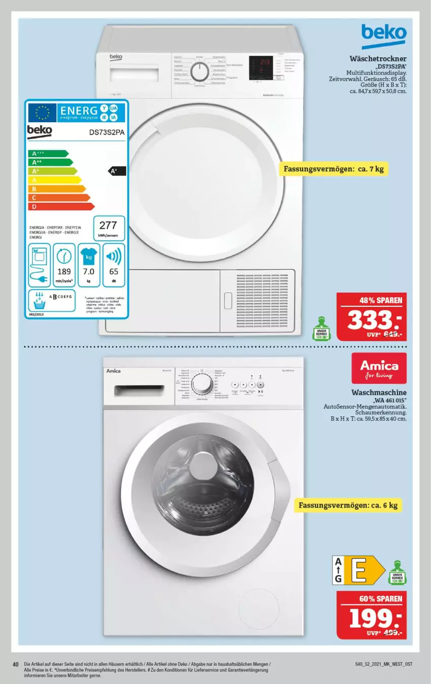 Aktueller Prospekt Marktkauf - Prospekt - von 27.12 bis 31.12.2021 - strona 40 - produkty: amica, auto, beko, eis, elle, lieferservice, reis, teller, Ti, Trockner, wäschetrockner, waschmaschine, Wild