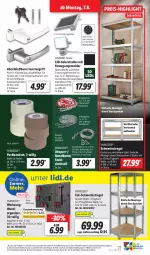 Gazetka promocyjna Lidl - Aktionsprospekt - Gazetka - ważna od 12.08 do 12.08.2023 - strona 23 - produkty: auer, Bau, Draht, eis, fenster, Kette, kraft, leds, Packband, Parkside, regal, reis, Ria, schrauben, schwerlastregal, Ti, weck, werkzeug