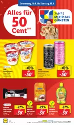 Gazetka promocyjna Lidl - Aktionsprospekt - Gazetka - ważna od 12.08 do 12.08.2023 - strona 50 - produkty: Bona, ecco, frizzante, joghur, joghurt, Milbona, ndk, quark, Quarkriegel, riegel, saft, sahne, Sahnejoghurt, Schal, Schale, Ti, vita, zitrone, zitronen, zitronensaft, zott