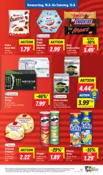 Gazetka promocyjna Lidl - Aktionsprospekt - Gazetka - ważna od 12.08 do 12.08.2023 - strona 53 - produkty: angebot, coupon, eis, eistee, elle, géramont, jacobs, jacobs tassimo, Kinder, kinder bueno, mars, monster, Monster Energy, pfanne, Pfanner, preisvorteil, pringles, reis, ring, sim, snickers, tassimo, tee, teller, Ti, twix, ZTE