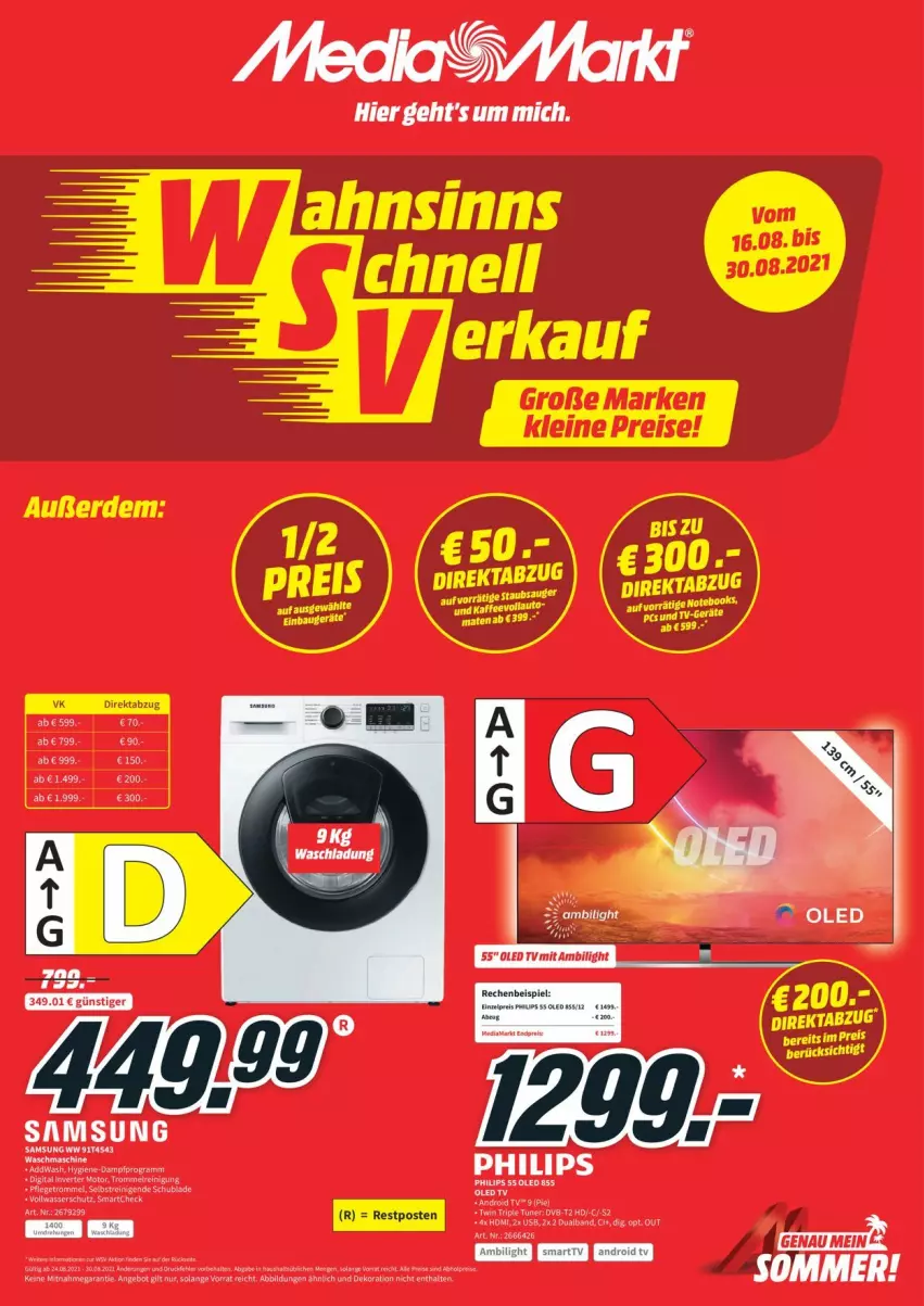 Aktueller Prospekt Media Markt - Prospekte - von 16.08 bis 30.08.2021 - strona 1