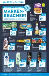 Gazetka promocyjna Aldi Nord - Aldi-Aktuell - Gazetka - ważna od 15.01 do 15.01.2022 - strona 8 - produkty: auer, axe, axe duschgel, body, body lotion, body milk, bresso, creme, deo, deospray, duschgel, eis, filet, fisch, fischstäbchen, flasche, fleisch, frischkäse, frischkäsezubereitung, gin, iglo, Käse, kracher, Lotion, milch, milka, milkana, Müller, müllermilch, nivea, rama, rama cremefine, remoulade, Schmelzkäse, schmelzkäsezubereitung, thomy, Ti, Vegeta, Yo, ZTE