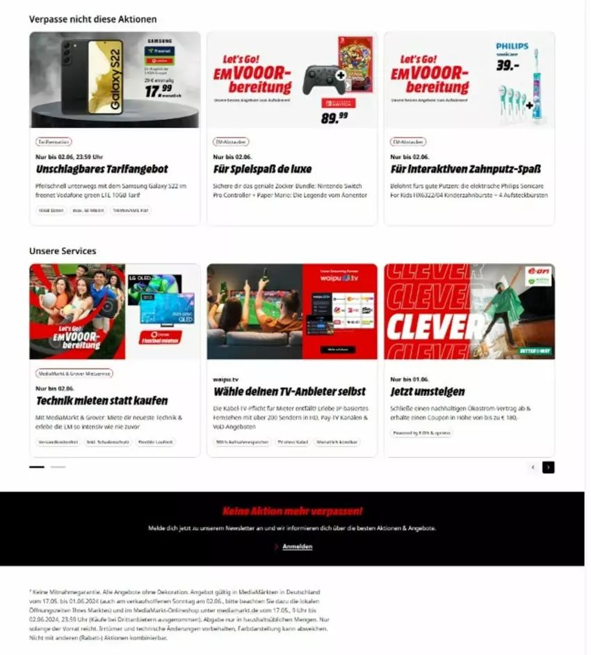 Aktueller Prospekt Media Markt - Prospekte - von 29.05 bis 12.06.2024 - strona 6 - produkty: angebot, LG, Roller, rwe, Samsung, tee, Ti, vodafone