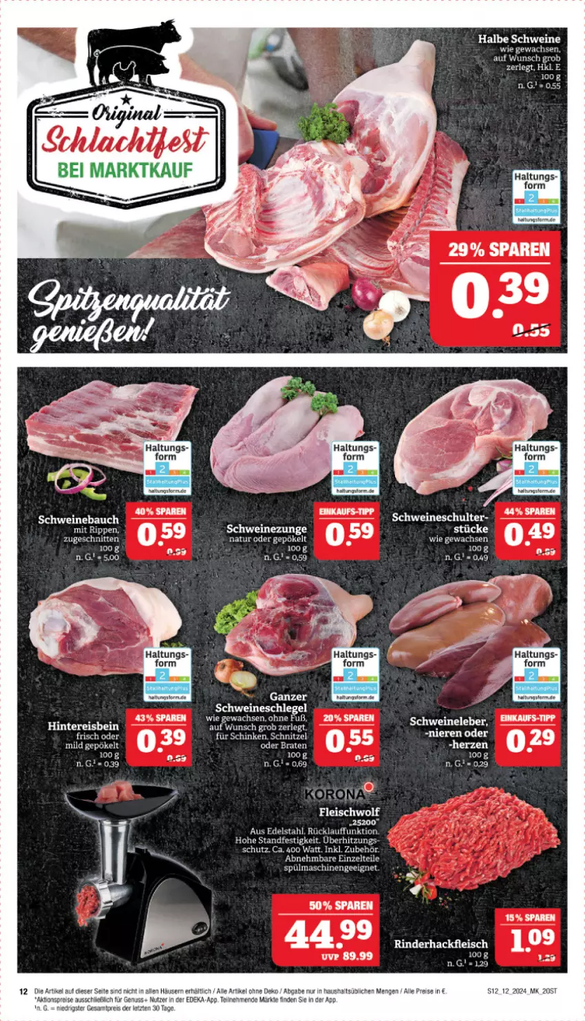 Aktueller Prospekt Marktkauf - Prospekt - von 17.03 bis 23.03.2024 - strona 14 - produkty: aktionspreis, braten, deka, edelstahl, eis, fleisch, natur, nuss, reis, schinken, schnitten, schnitzel, schwein, schweine, Schweineleber, Schweinezunge, spülmaschinen, Ti, wein, weine, Zelt, ZTE