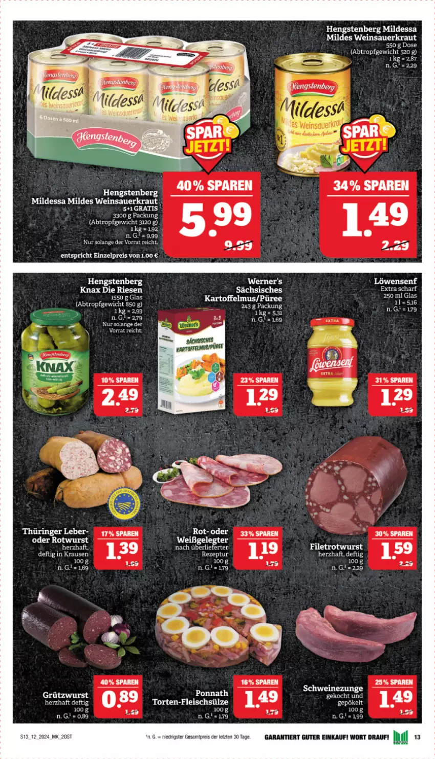 Aktueller Prospekt Marktkauf - Prospekt - von 17.03 bis 23.03.2024 - strona 15 - produkty: auer, eis, filet, GPS, hengstenberg, kartoffel, Kraut, püree, reis, Rotwurst, Sauerkraut, tee, Ti, usb, wein, weine, Weinsauerkraut, wurst, ZTE