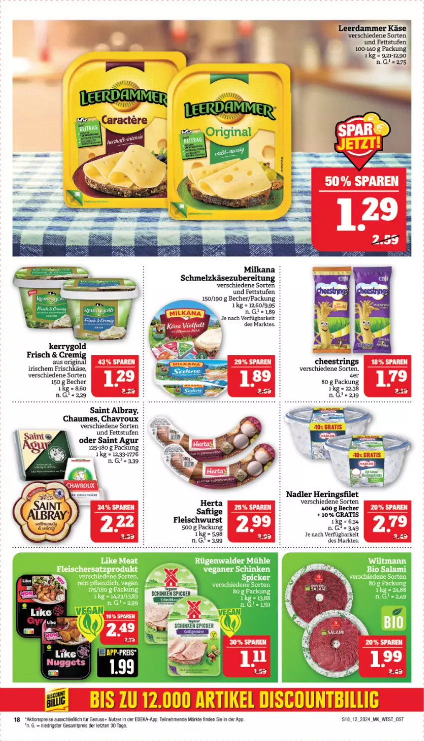 Aktueller Prospekt Marktkauf - Prospekt - von 17.03 bis 23.03.2024 - strona 20 - produkty: aktionspreis, albray, Becher, chaumes, chavroux, deka, discount, eis, filet, fleisch, fleischwurst, frischkäse, gin, hering, Herings, herta, Käse, leerdammer, milka, milkana, nadler, nuss, reis, ring, saft, saint albray, schinken, schinken spicker, Schmelzkäse, schmelzkäsezubereitung, Ti, wurst, ZTE