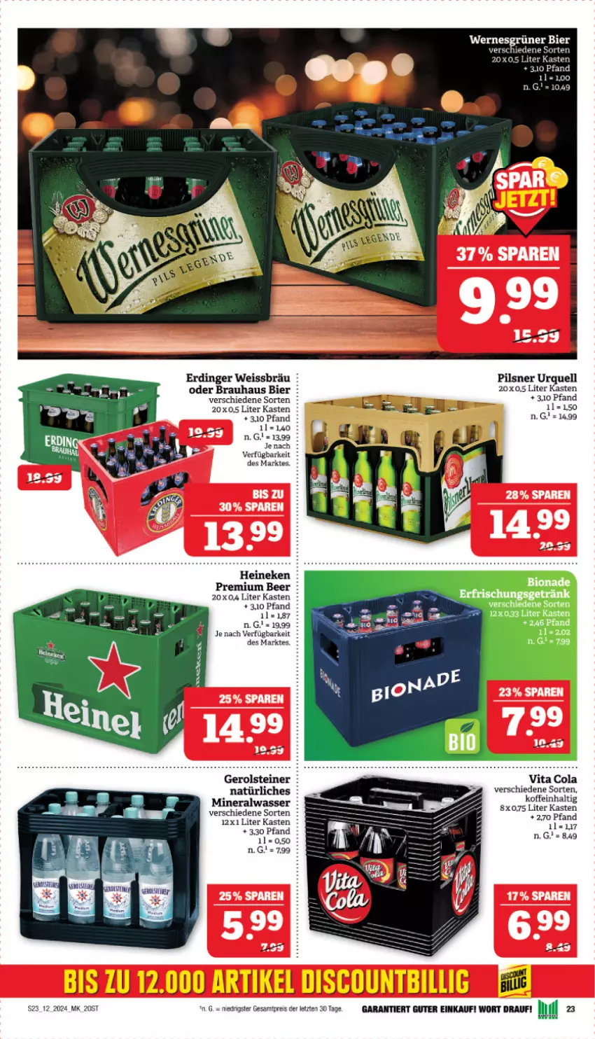 Aktueller Prospekt Marktkauf - Prospekt - von 17.03 bis 23.03.2024 - strona 25 - produkty: bier, eis, erdinger, heineken, pils, pilsner, pilsner urquell, reis, Ti, ZTE