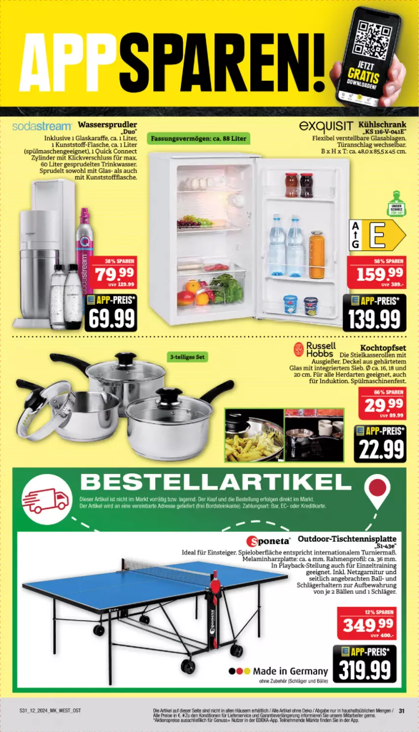 Aktueller Prospekt Marktkauf - Prospekt - von 17.03 bis 23.03.2024 - strona 33 - produkty: aktionspreis, ball, decke, Deckel, deka, eis, flasche, garnitur, Germ, glaskaraffe, herdarten, Karaffe, Kochtopf, latte, lieferservice, nuss, reis, Soda, sodastream, Sprudel, spülmaschinen, Ti, topf, Topfset, wasser, Zelt