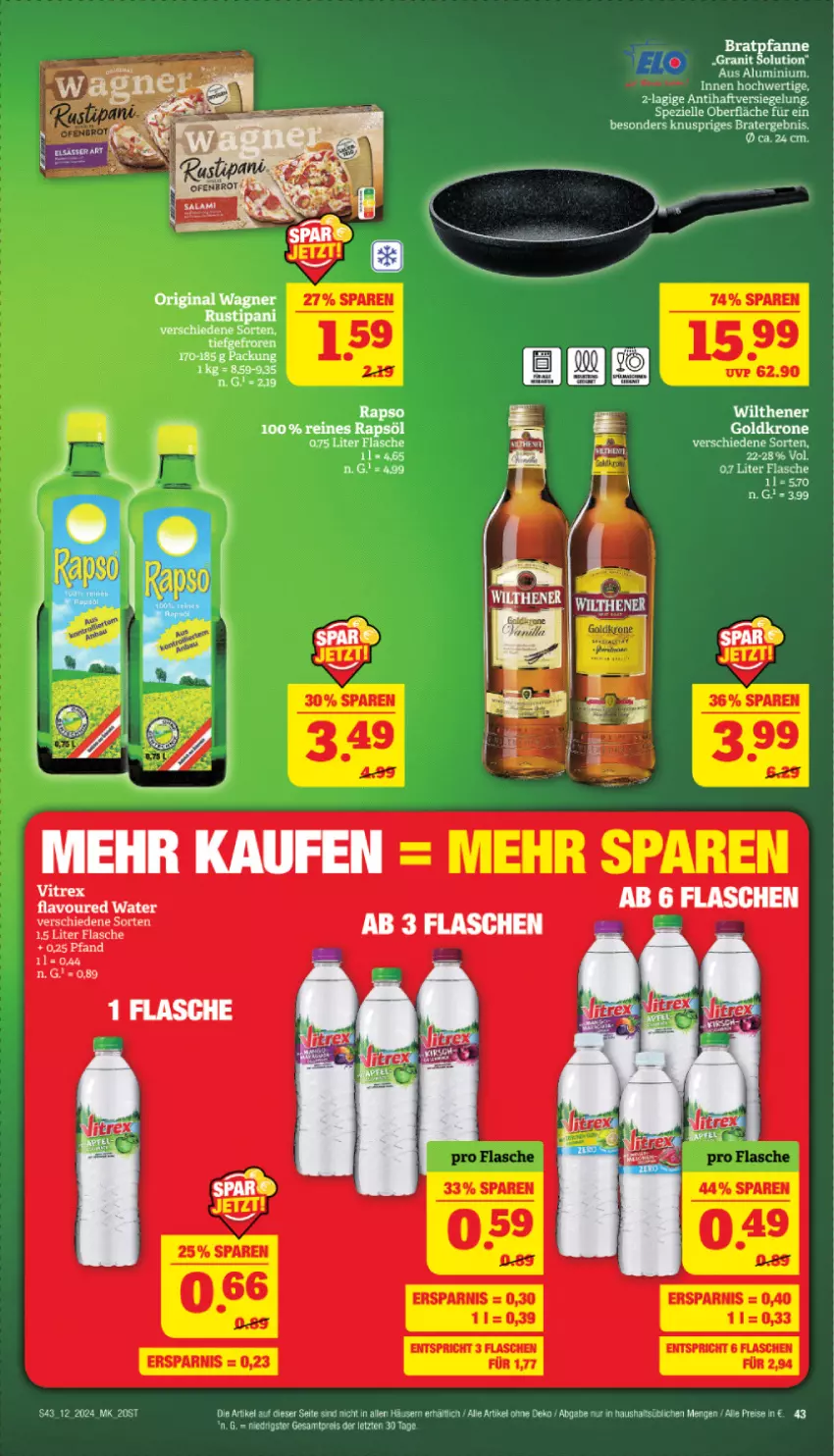 Aktueller Prospekt Marktkauf - Prospekt - von 17.03 bis 23.03.2024 - strona 45 - produkty: bratpfanne, elle, flasche, goldkrone, krone, pfanne, rapsöl, reines rapsöl, rustipani, Spezi, Ti, wilthener