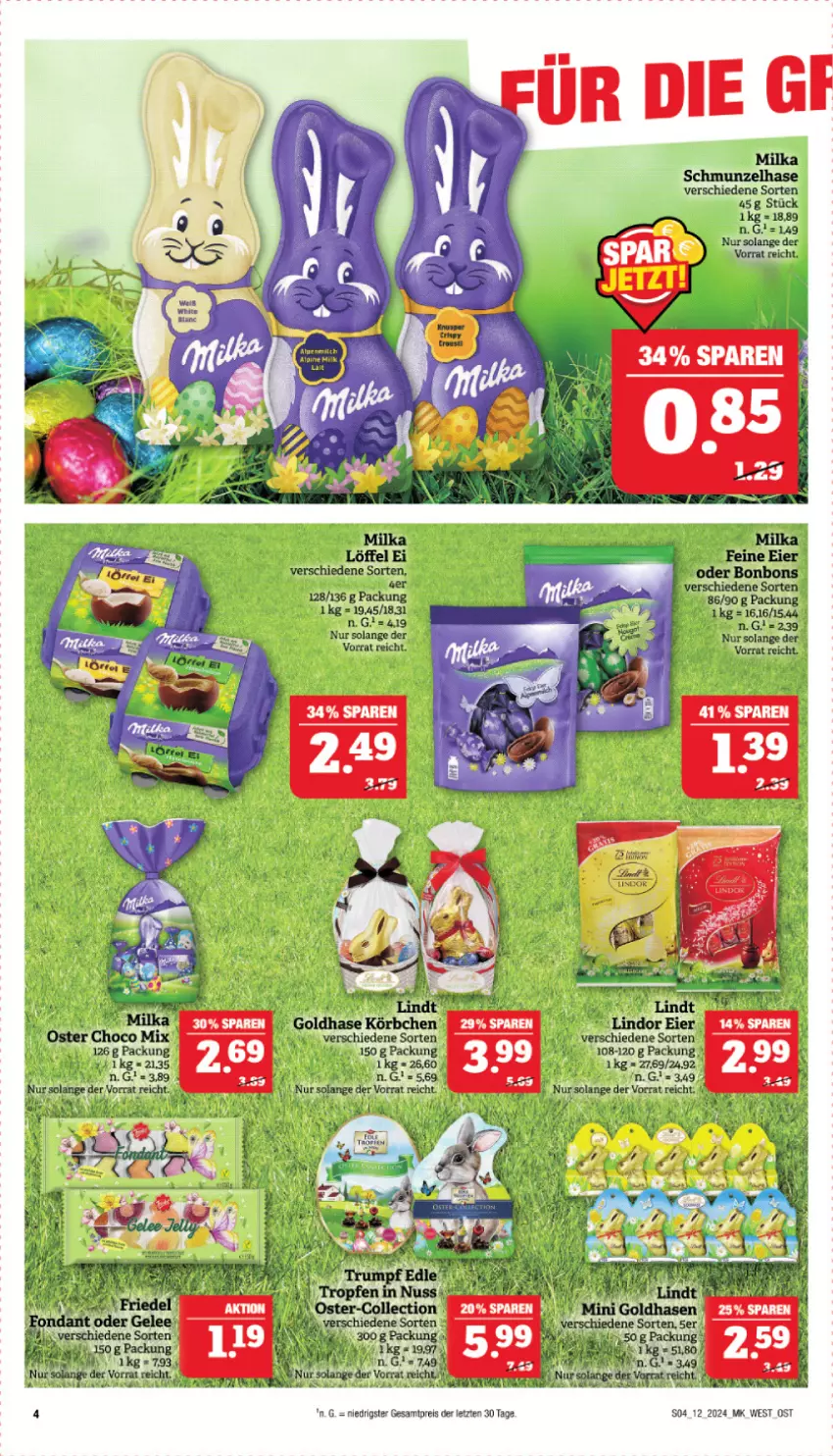 Aktueller Prospekt Marktkauf - Prospekt - von 17.03 bis 23.03.2024 - strona 6 - produkty: bonbons, eier, lindor, Löffel, milka, nuss, Ti, Yo