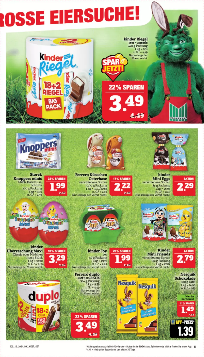 Aktueller Prospekt Marktkauf - Prospekt - von 17.03 bis 23.03.2024 - strona 7 - produkty: aktionspreis, deka, duplo, eis, ferrero, Ferrero Küsschen, haselnuss, Kinder, kinder riegel, nesquik, nuss, reis, riegel, schoko, schokolade, storck, Ti, ZTE