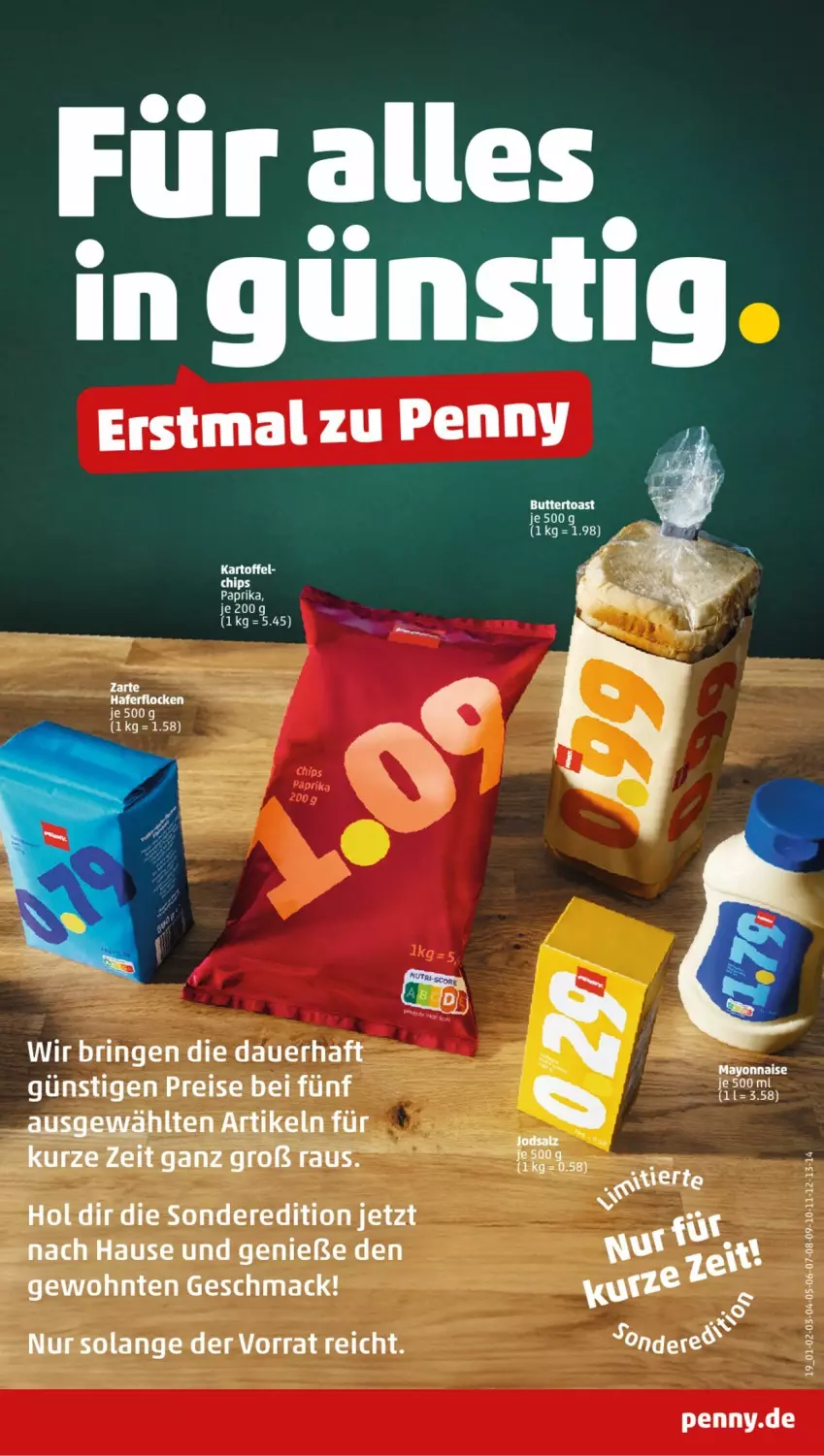 Aktueller Prospekt Penny - Prospekte - von 02.09 bis 07.09.2024 - strona 19 - produkty: auer, chips, eis, hafer, haferflocken, kartoffel, mac, mayonnaise, paprika, reis, ring, Ti, Yo