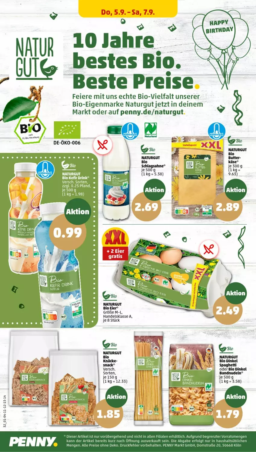 Aktueller Prospekt Penny - Prospekte - von 02.09 bis 07.09.2024 - strona 32 - produkty: bio, eier, eis, LG, natur, nudel, nudeln, reis, sahne, schlagsahne, snack, Ti, ZTE