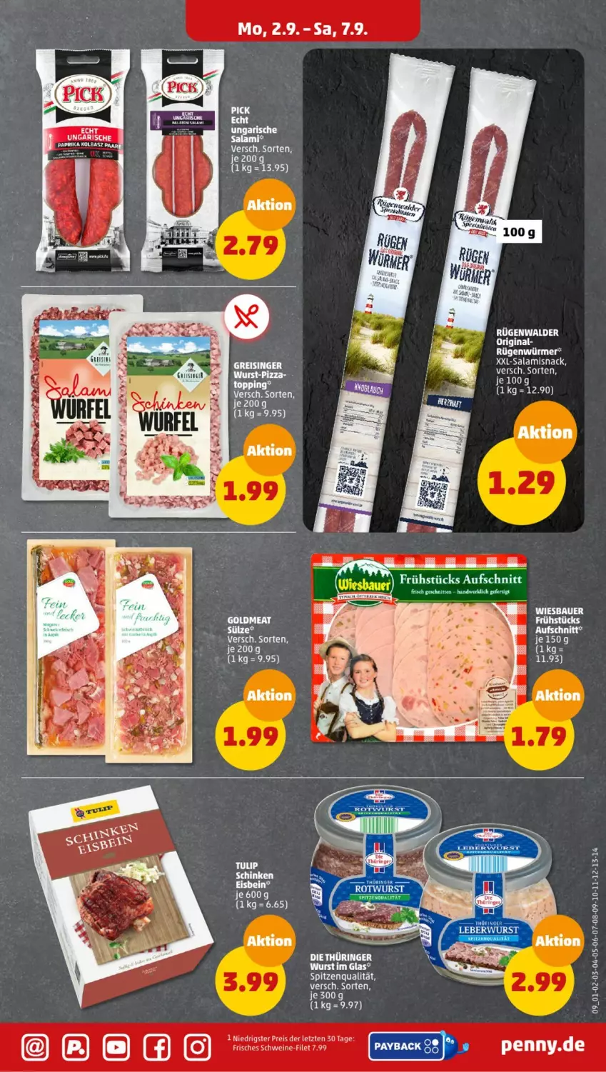 Aktueller Prospekt Penny - Prospekte - von 02.09 bis 07.09.2024 - strona 9 - produkty: aufschnitt, eis, Germ, gin, LG, reis, rügenwalder, salami, schinken, schnitten, snack, spitzenqualität, Ti, wurst, ZTE