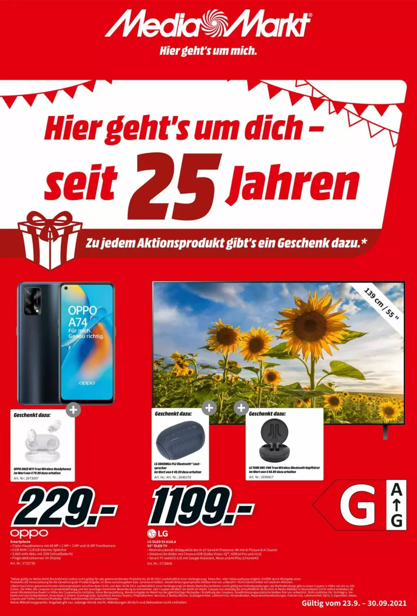 Aktueller Prospekt Media Markt - Prospekte - von 23.09 bis 30.09.2021 - strona 1