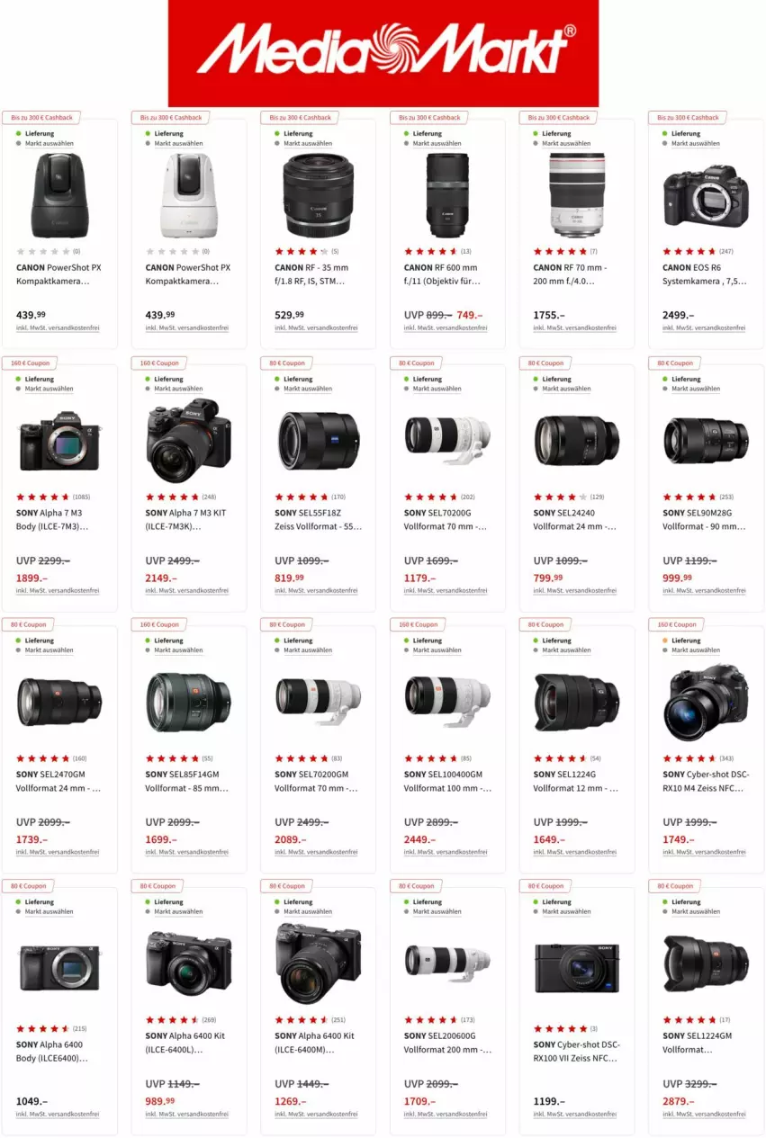 Aktueller Prospekt Media Markt - Prospekte - von 05.07 bis 12.07.2022 - strona 13 - produkty: body, bsf, canon, eis, kamera, ndk, sony, systemkamera, Ti, versandkostenfrei, Wels