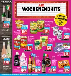 Gazetka promocyjna Aez - Prospekte - Gazetka - ważna od 24.06 do 24.06.2023 - strona 15 - produkty: aktionspreis, amaro, asbach uralt, auer, Bau, Bauer, Becher, chia, doppio passo, ecco, eintopf, eis, erasco, feinwaschmittel, Fernet, fernet branca, flasche, frucht, fruchtjoghurt, geldermann, hugo, joghur, joghurt, käfer, knorr, maggi, Metaxa, milka, milka schokolade, orange, oro di parma, passo, perwoll, prosecco, puma, reis, sauce, schoko, schokolade, sekt, spumante, suppe, terrine, Ti, toffifee, tomate, tomaten, tomato al gusto, topf, Vecchia Romagna, waschmittel, wein, ZTE