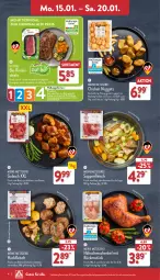 Gazetka promocyjna Aldi Nord - Von Montag - Gazetka - ważna od 20.01 do 20.01.2024 - strona 4 - produkty: aldi, auer, bio, braten, chicken nuggets, curry, dip, eis, ente, fleisch, gewürz, gin, grill, gulasch, hackfleisch, hähnchenschenkel, henkel, Heu, küche, Küchen, nuggets, reis, Ria, rind, rinder, rwe, schenkel, schwein, steak, steaks, suppe, suppen, suppenfleisch, Ti, trolli, wein