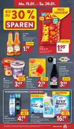 Gazetka promocyjna Aldi Nord - Von Montag - Gazetka - ważna od 20.01 do 20.01.2024 - strona 7 - produkty: balsam, Becher, beutel, body, Currant, drink, eis, erdnüsse, flasche, gin, langnese, lenor, lenor waschmittel, lorenz, mondelez, Potpourri, reis, Ria, rotwein, saft, stieleis, Ti, valensina, wäscheparfüm, waschmittel, wein, ZTE