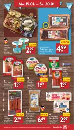 Gazetka promocyjna Aldi Nord - Von Montag - Gazetka - ważna od 20.01 do 20.01.2024 - strona 9 - produkty: Alpenhain, aus der tiefkühlung, bacon, brot, elle, Germ, gin, Knödel, landjäger, leberkäs, Maus, Mett, obazda, Speck, Spezi, teller, Ti, tisch, ZTE