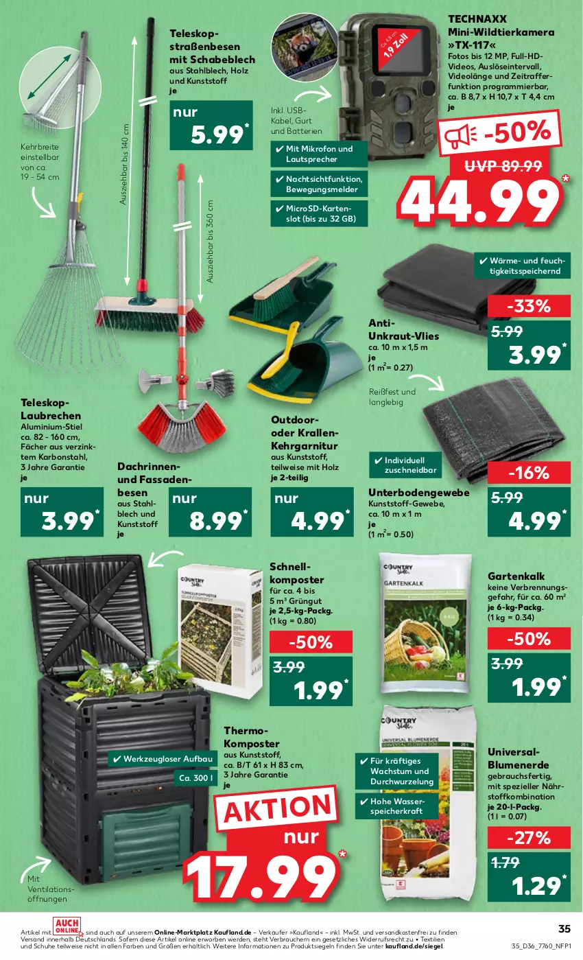 Aktueller Prospekt Kaufland - von 08.09 bis 14.09.2022 - strona 35 - produkty: batterie, batterien, Bau, blume, blumen, blumenerde, Brei, deo, eis, elle, erde, garnitur, Garten, Holz, kamera, Kehrgarnitur, Komposter, kraft, Kraut, lautsprecher, microsd, ndk, Rauch, schuhe, Spezi, technaxx, Teleskop, Ti, usb, versandkostenfrei, wasser, werkzeug, Wild