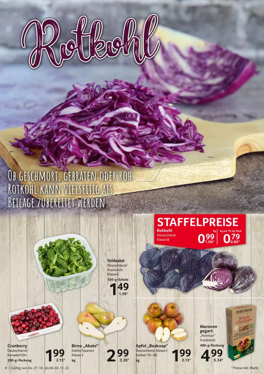 Aktueller Prospekt Selgros - Food - von 27.10 bis 02.11.2022 - strona 8 - produkty: cranberry, eis, erde, feldsalat, ilag, reis, salat, Schal, Schale, Ti
