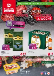Gazetka promocyjna Selgros - Food - Gazetka - ważna od 02.11 do 02.11.2022 - strona 1 - produkty: bitburger, burger, eis, flasche, google play, LG, mw-flasche, pils, premium pils, reis