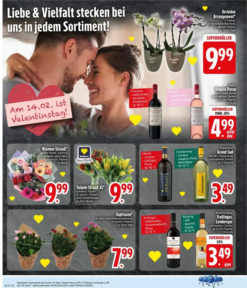 Aktueller Prospekt Edeka - Prospekte - von 09.02 bis 14.02.2026 - strona 10 - produkty: Berger, eis, ente, flasche, fleisch, grand sud, orchidee, reis, rind, rindfleisch, schwein, schweine, schweinefleisch, Ti, trolli, wein, weine, ZTE