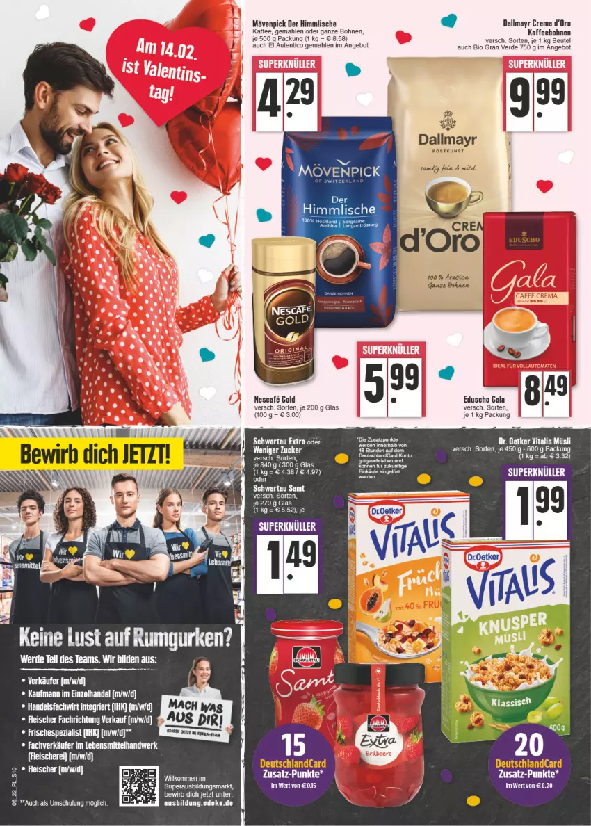 Aktueller Prospekt E Center - Angebote der Woche - von 07.02 bis 12.02.2022 - strona 10 - produkty: angebot, beutel, bio, bohne, bohnen, dallmayr, deutschlandcard, eduscho, ente, erde, gurke, gurken, kaffee, kaffeebohnen, mövenpick, nescafe, rum, Schwartau, tee, Ti, usb