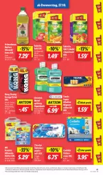 Gazetka promocyjna Lidl - Aktionsprospekt - Gazetka - ważna od 29.10 do 29.10.2022 - strona 43 - produkty: Allzwecktücher, brut, Coshida, drink, eis, Elektro, elle, energy drink, Floralys, frucht, HP, Katzenstreu, Laufen, listerine, Multivitaminsaft, natives olivenöl, olive, oliven, olivenöl, olivenöl extra, papier, preisvorteil, reis, saft, spülung, teller, Ti, toilettenpapier, tücher, vita, weck