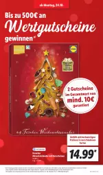 Gazetka promocyjna Lidl - Aktionsprospekt - Gazetka - ważna od 29.10 do 29.10.2022 - strona 61 - produkty: Adventskalender, Bad, eis, elle, erde, gutschein, gutscheine, pralinen, teller, Ti