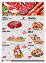 Gazetka promocyjna Vmarkt - V-Markt - Gazetka - ważna od 22.12 do 22.12.2021 - strona 2 - produkty: brot, burger, emmentaler, Käse, Kraut, leberkäs, leberkäse, LG, paprika, pizza, regensburger, salami, Schal, Schale, schinken, schinkenwurst, schwein, wein, wurst
