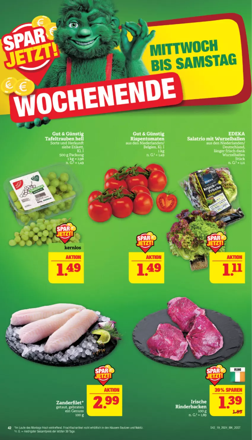 Aktueller Prospekt Marktkauf - Prospekt - von 05.05 bis 11.05.2024 - strona 42 - produkty: ball, braten, eis, filet, nuss, reis, rispentomaten, salat, tafeltrauben, tee, Ti, tomate, tomaten, trauben, Zander, ZTE