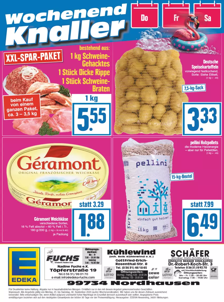 Aktueller Prospekt Edeka - Angebote der Woche - von 25.09 bis 30.09.2023 - strona 20 - produkty: Abtei, angebot, angebote, deka, eis, fisch, frischfisch, ndk, reis, ring, rosen, sac, telefon, Ti, uhr, ZTE