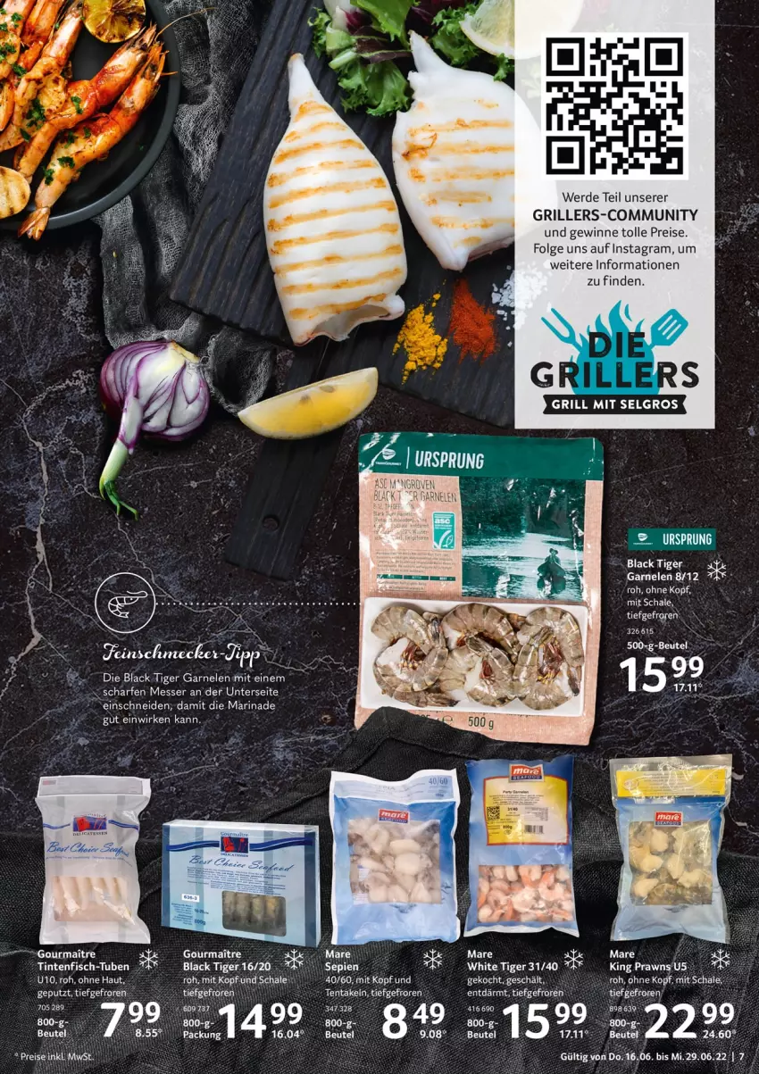 Aktueller Prospekt Selgros - Geniesser - von 16.06 bis 29.06.2022 - strona 7 - produkty: beutel, eis, elle, erde, feinschmecker, garnelen, grill, lack, LG, marinade, messer, prawns, reis, Schal, Schale, Ti, Yo