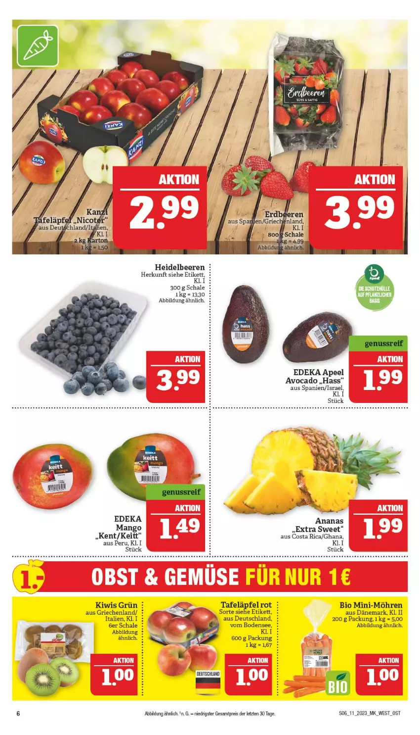 Aktueller Prospekt Marktkauf - Prospekt - von 12.03 bis 18.03.2023 - strona 6 - produkty: avocado, beere, beeren, bio, deka, eis, heidelbeere, heidelbeeren, kiwi, mango, Mini-Möhren, möhren, reis, Schal, Schale, Ti, ZTE